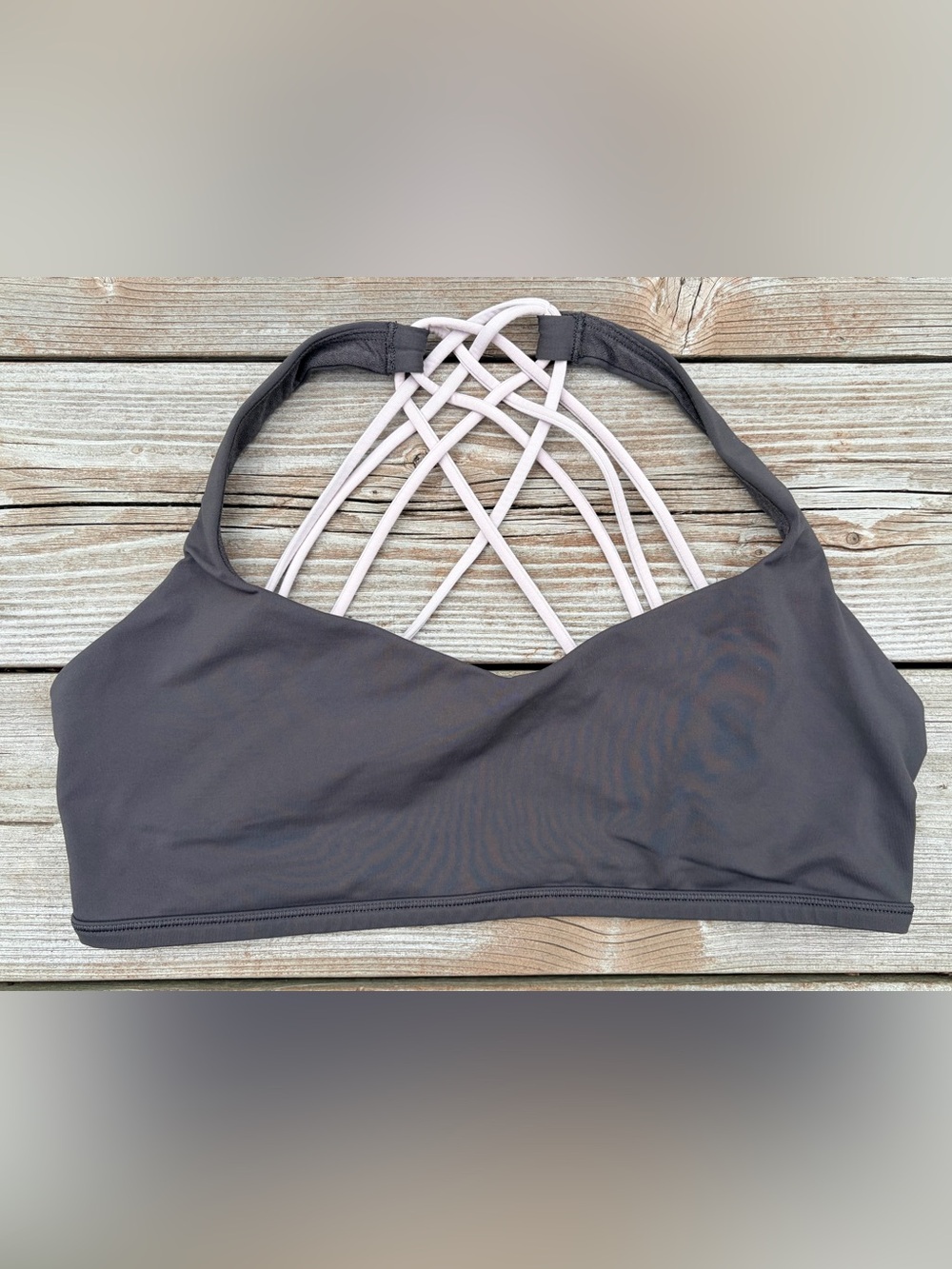lululemon Free to Be Bra *Wild GGRE (Graphite Grey/Strawberry Milkshake) STMI 12